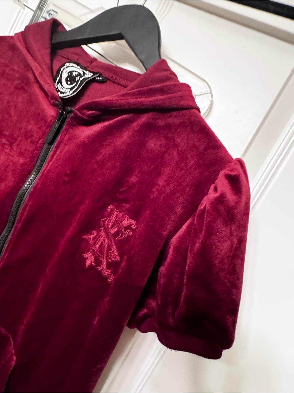 Killstar Dee-Lux Velour zip hoodie short sleeve (plus matching short and pants)